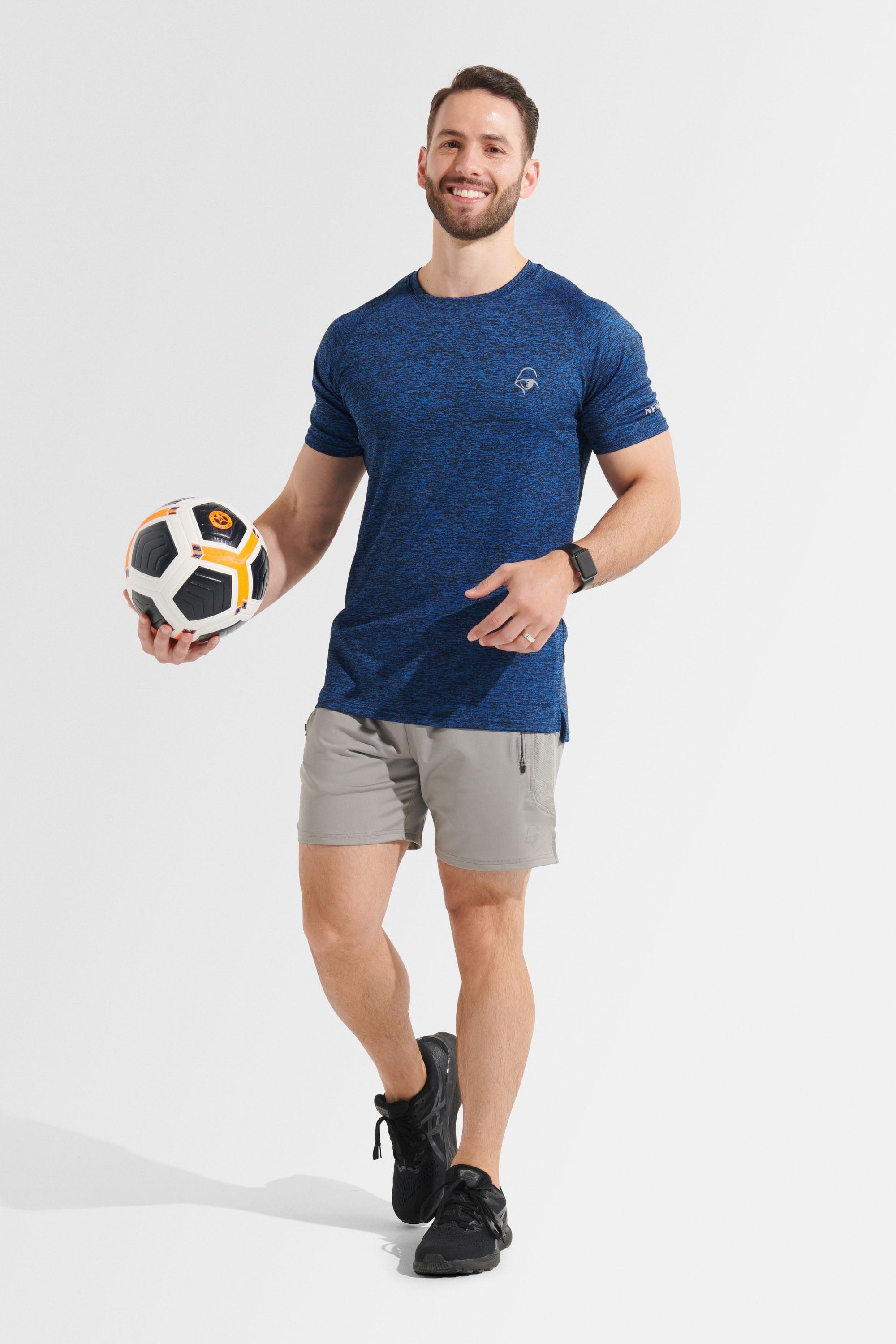 All Day Every Day Tee Marl Blue - Soft & Comfortable Cotton T-Shirt for Casual Wear, Workout & Everyday Outfits