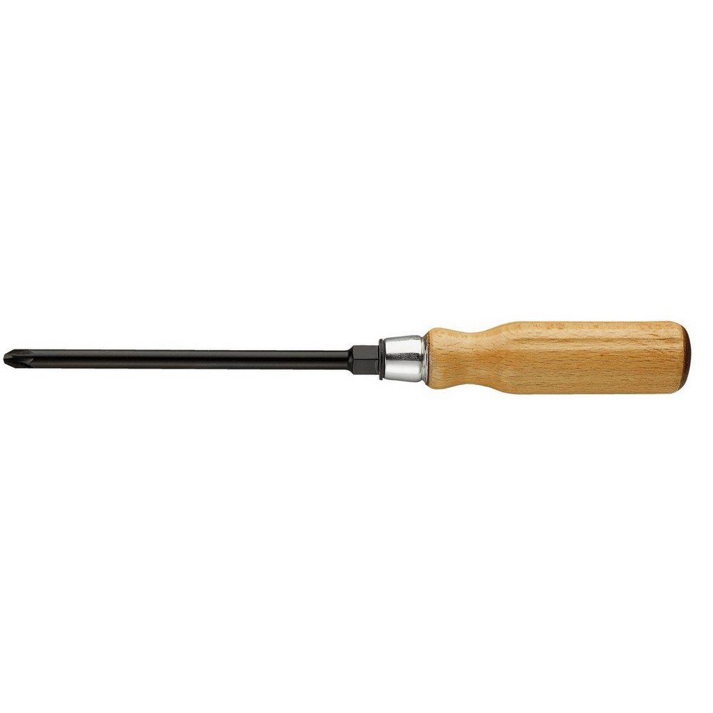 Facom ATHH.D2 PZ2 Screwdriver with Wooden Handle - Premium Phillips Head Screwdriver for Woodworking, DIY Projects, and Home Repairs