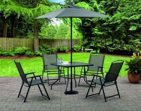 Albany Lane 6-Piece Folding Dining Set - Space Saving Outdoor Patio Furniture, Multiple Colors (Grey) - Perfect for Small Balconies, Gardens & Compact Spaces