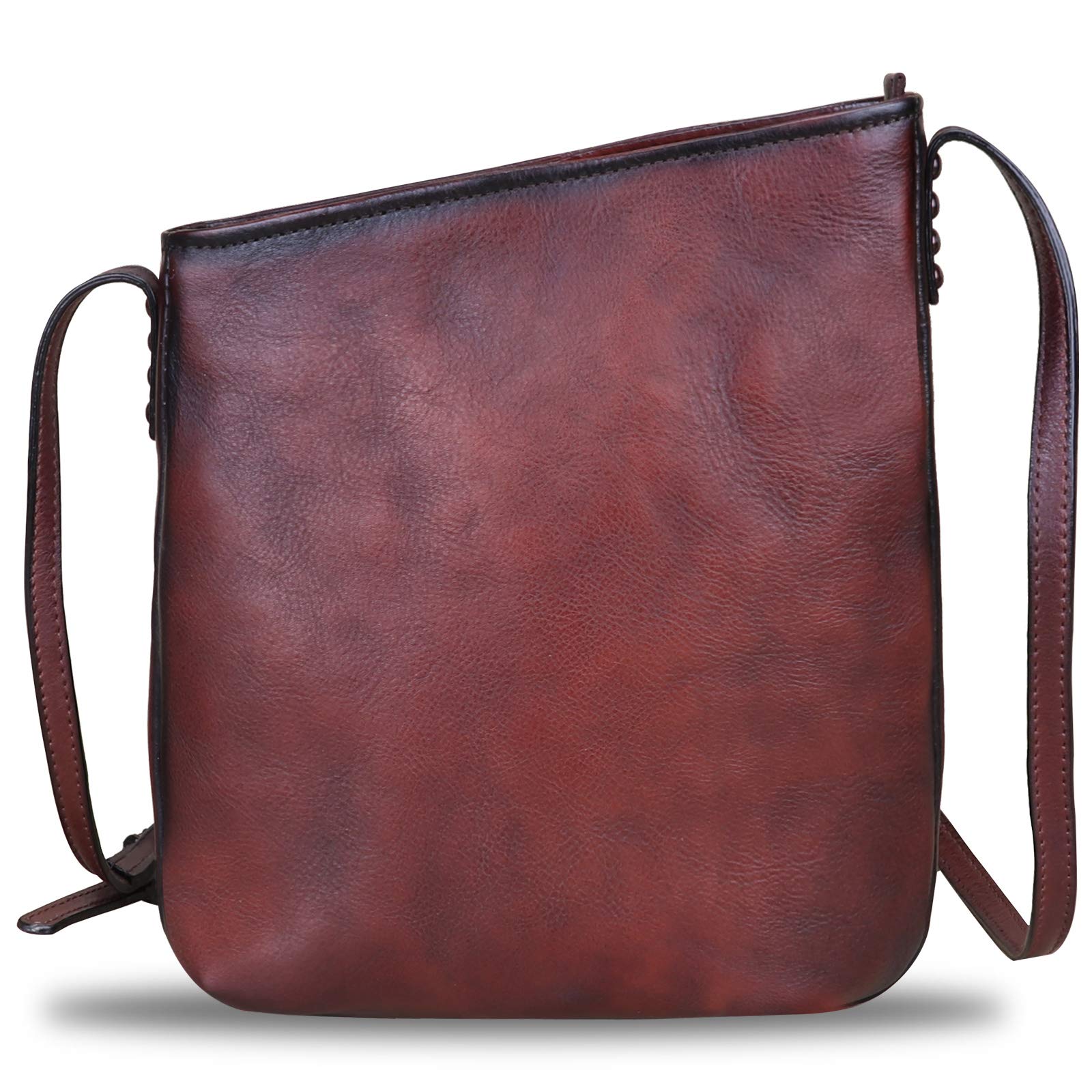 Genuine Leather Crossbody Bags for Women - Retro Satchel Purse Handmade Small Designer Shoulder Bag - Perfect for Work, Travel & Everyday Use