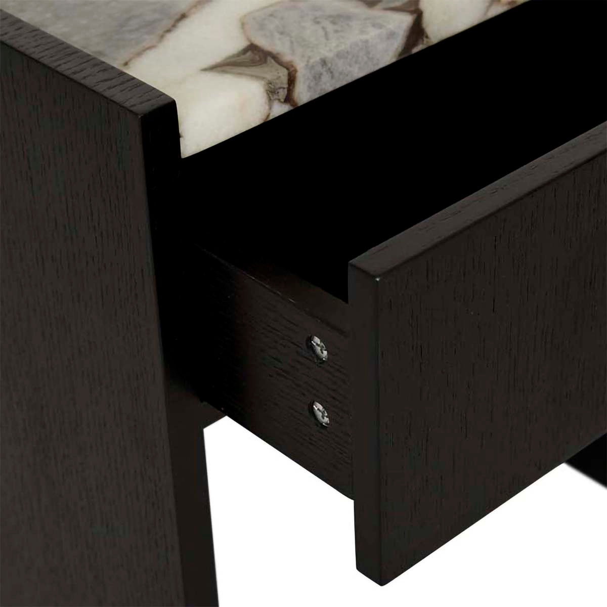 Globe West Elsie Bedside Table - Modern Nightstand with Storage Drawer for Bedroom, Living Room & Office - Stylish Wooden End Table with Shelf