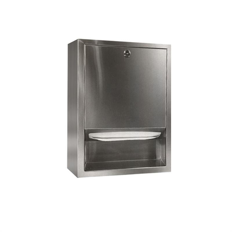 Bradley 2441 0000 Recessed Medium Capacity Towel Dispenser - Standard Series for Commercial Restrooms & Public Washrooms | ADA Compliant Paper Towel Holder for High Traffic Areas