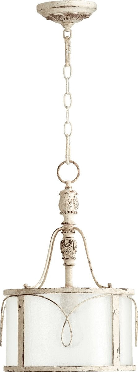 12W Salento 1-Light Pendant Light Fixture in Persian White - Perfect for Kitchen Island, Dining Room, or Entryway Lighting