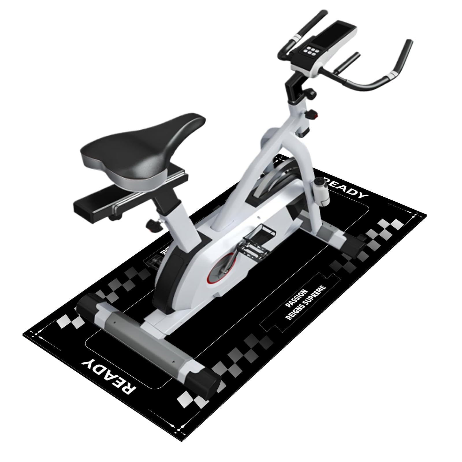 Premium Bike Treadmill Mat for Peloton & Stationary Bikes - Non-Slip Exercise Mat Protects Hardwood Floors & Carpets - Ideal for Home Gym, Elliptical Trainers & Small Treadmills - Durable Fitness Equipment Floor Protection