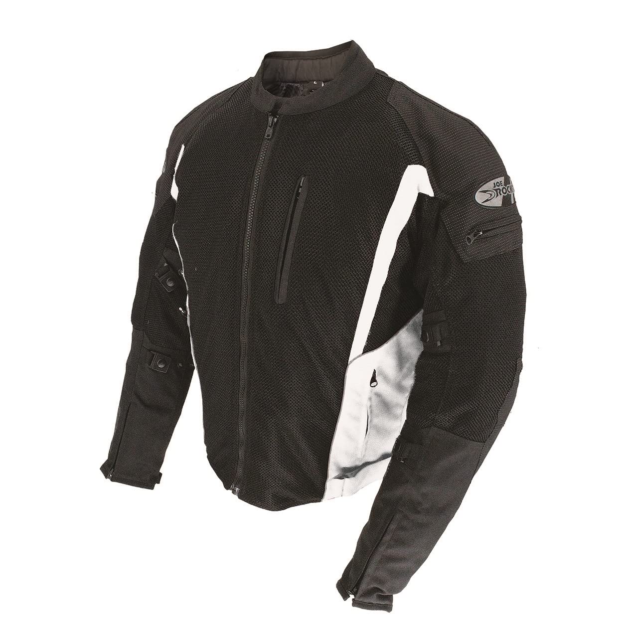 Joe Rocket Analog Men's Street Motorcycle Jacket - Black/White, X-Large - Durable Riding Gear for Urban Commuting & Weekend Cruising