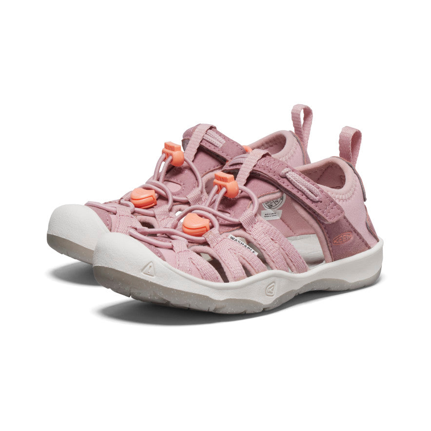Little Girls' Moxie Sandal - Comfortable & Stylish Kids Sandals in Nostalgia Rose/Papaya Punch | Perfect for Summer Play, Beach Trips & Everyday Wear