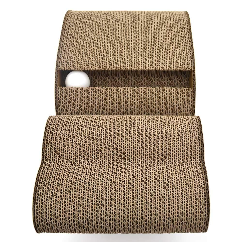 Best Pet Supplies Whale-Shaped Cat Scratcher Cardboard - Durable & Eco-Friendly Cat Scratching Post for Indoor Cats, Perfect for Playtime & Nail Care in Living Room or Bedroom