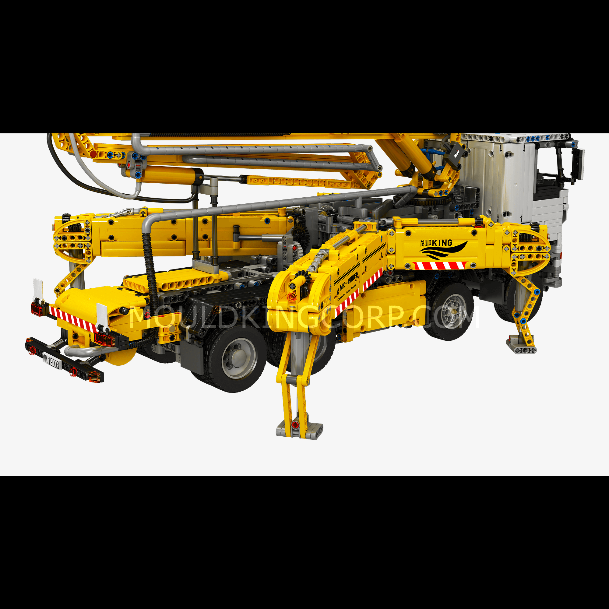MOULD KING 19003 RC Pneumatic Concrete Truck Building Set - 4,368 Pieces STEM Construction Toy for Adults & Kids | Remote Control Engineering Model for Play & Display