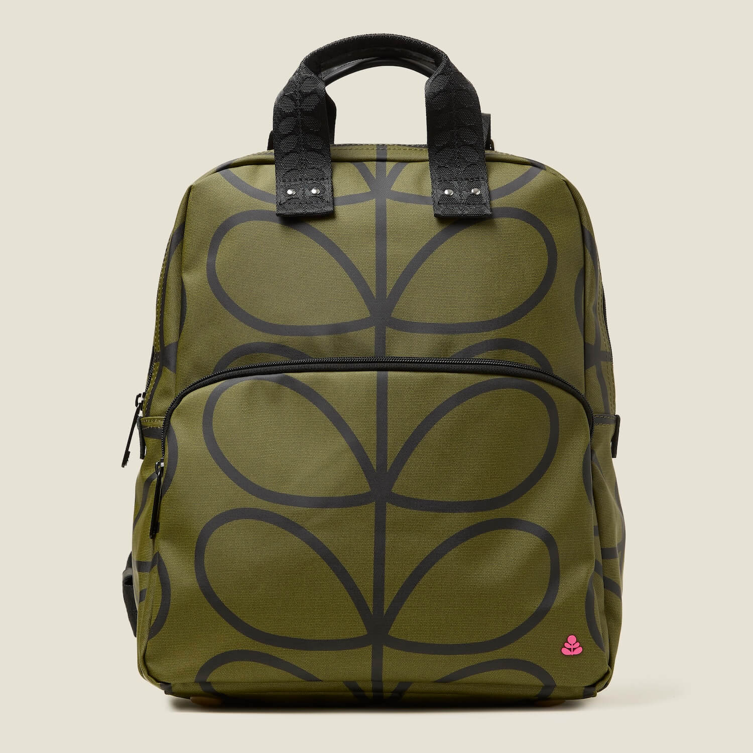 Lotta Backpack - Giant Linear Stem Olive Green Stylish Travel Backpack for Women & Men | Perfect for Hiking, School, Work & Outdoor Adventures