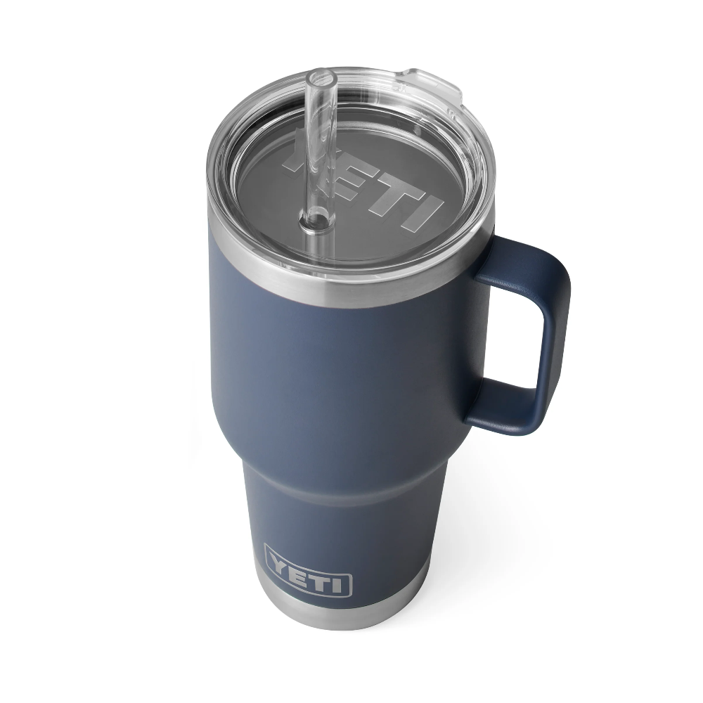 **35 oz Rambler Insulated Stainless Steel Mug with Straw Lid - Perfect for Coffee, Tea & Cold Drinks at Home, Office or Travel**
