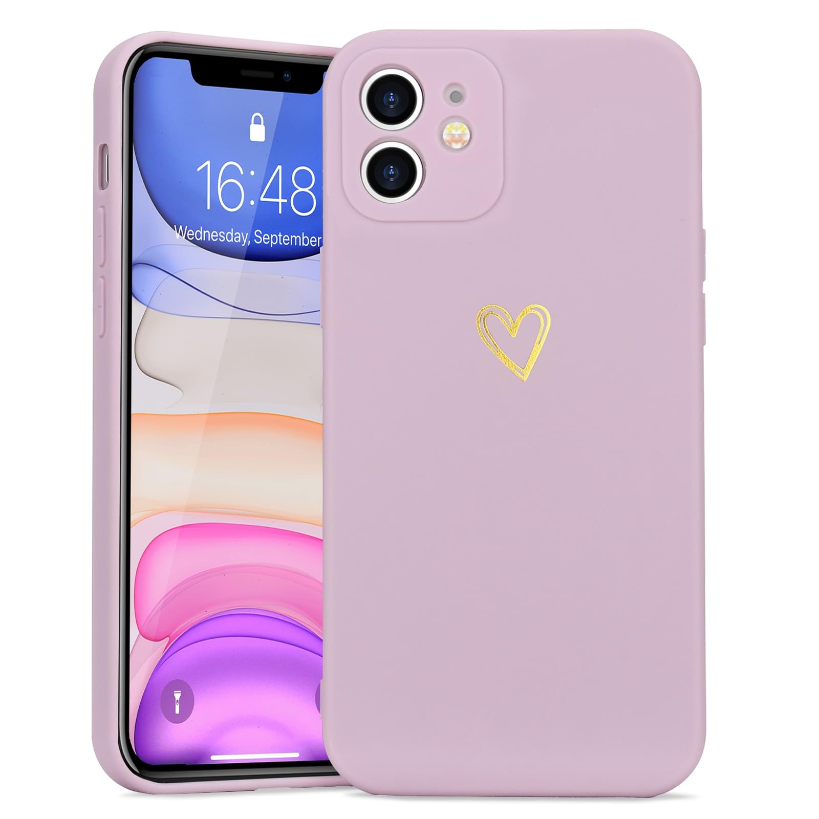 Cute Slim Shockproof iPhone 11 Case with Wireless Charging Support - Protective Purple Phone Cover for Women & Girls | Perfect for Everyday Use, Work, and Travel