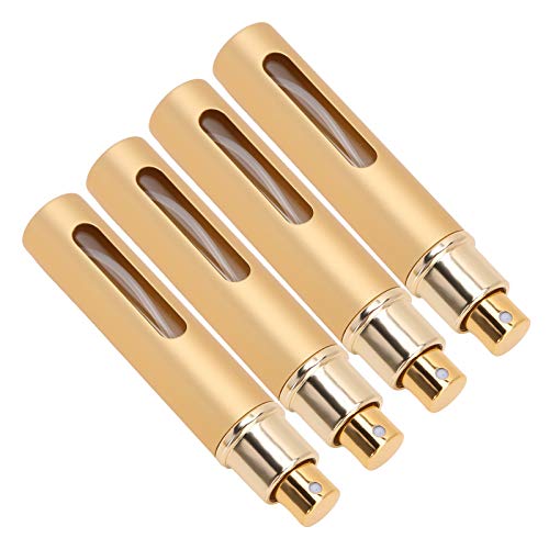 Premium Glass Spray Bottle for Essential Oils, Perfumes & Air Fresheners - Portable & Easy to Carry (Gold AB048G) - Perfect for Home, Office & Travel Aromatherapy