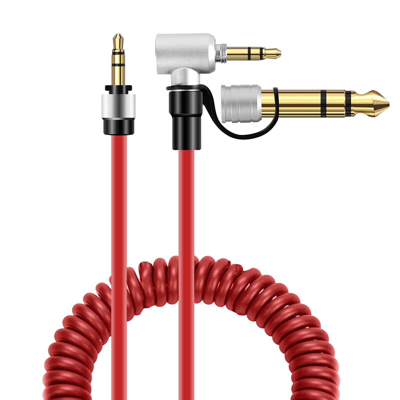 Original Monster Solo Beats Studio Headphones Replacement Cable - 3.5mm Aux Cord for Dr Dre Solo/Studio/SoloHD - Red Detox Edition Audio Wire (Perfect for Gaming, Music & Travel)