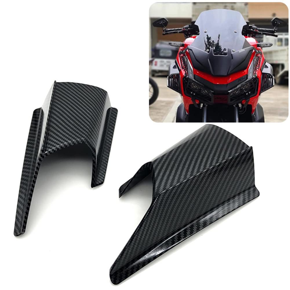 **Zcargel Fixed Wind Wing - Motorcycle Winglets Side Air Deflectors for Honda ADV150 2019-2020 | Carbon Fiber Fairing Side Wings & Windshield Cover | Reduce Wind Resistance for Long Rides & Adventure Touring**