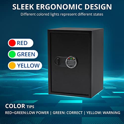 GARVEE 19.6x13.7 Inch Digital Keypad Steel Safe Box - Fireproof & Waterproof Security Safe for Home, Office, Jewelry, Cash & Documents - Heavy Duty Electronic Lock Safe for Secure Storage & Protection