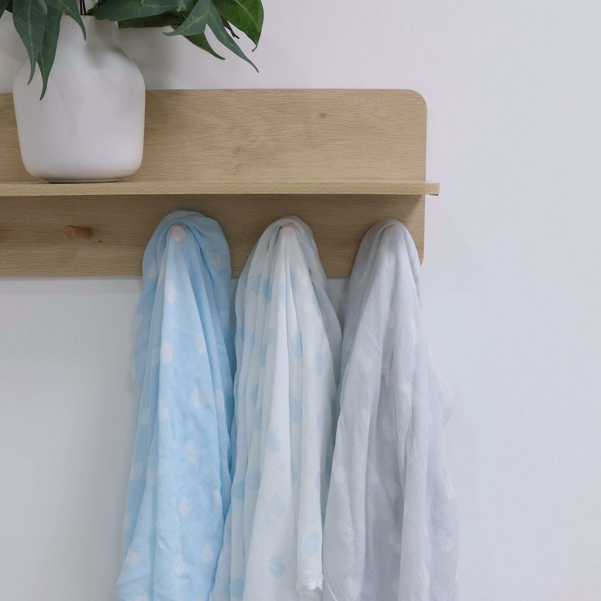 Nordic Sorbet 3-Pack Muslin Baby Swaddle Wraps - Apple & Pineapple Print - Soft Breathable Blankets for Newborns & Infants - Perfect for Swaddling, Nursing, and Stroller Outings
