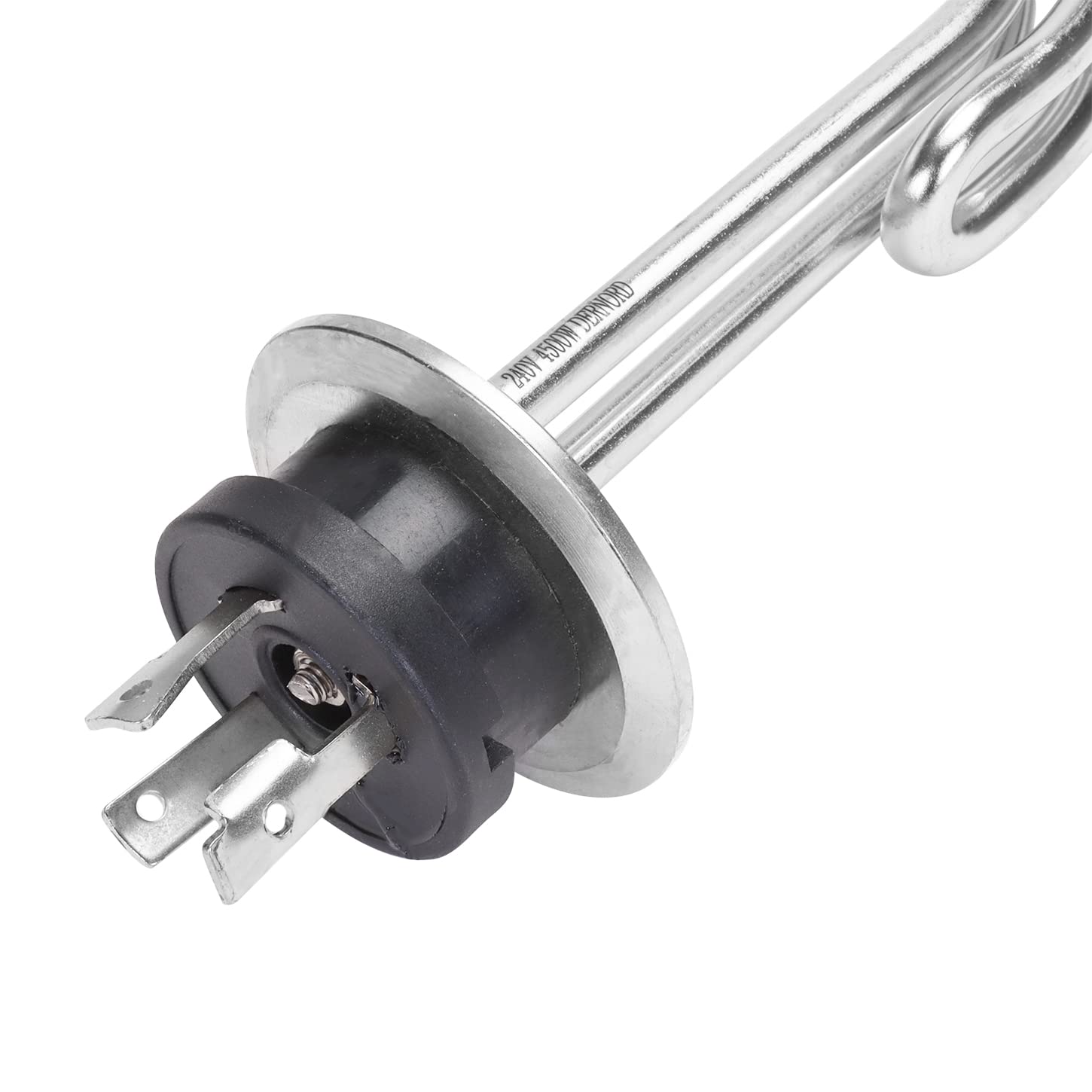 4500W Stainless Steel Tri-Clamp Immersion Water Heater - 240V with 3-Wire Locking Plug - Perfect for Brewing, Distilling & Commercial Hot Water Systems (2 Inch Tri-Clamp)