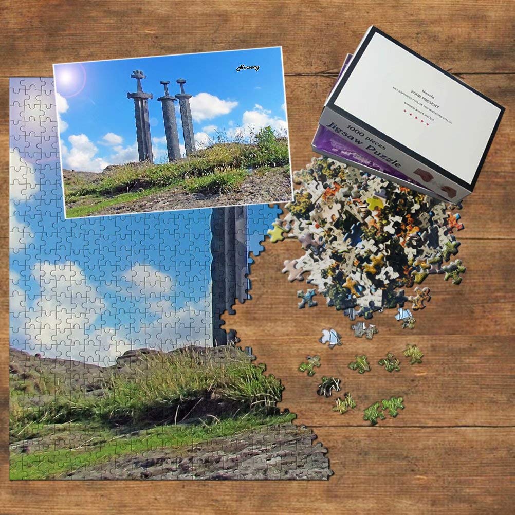 1000-Piece Norway Three Swords Stavanger Wooden Jigsaw Puzzle - Scenic Travel Souvenir & Home Decor for Puzzle Lovers, Adults & Families