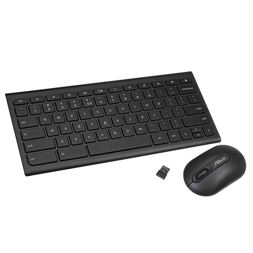 ASUS Wireless Keyboard and Mouse Combo - 2.4GHz USB Receiver, Ergonomic Design for Comfort Typing - Perfect for Home Office, Gaming & Remote Work