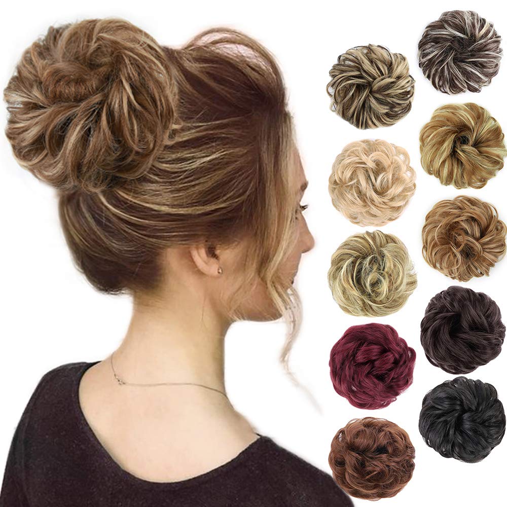 Curly Synthetic Messy Hair Bun Hair Scrunchies Extension - Perfect for Messy Bun Hairstyles, Ponytail Accessories & Everyday Hair Styling