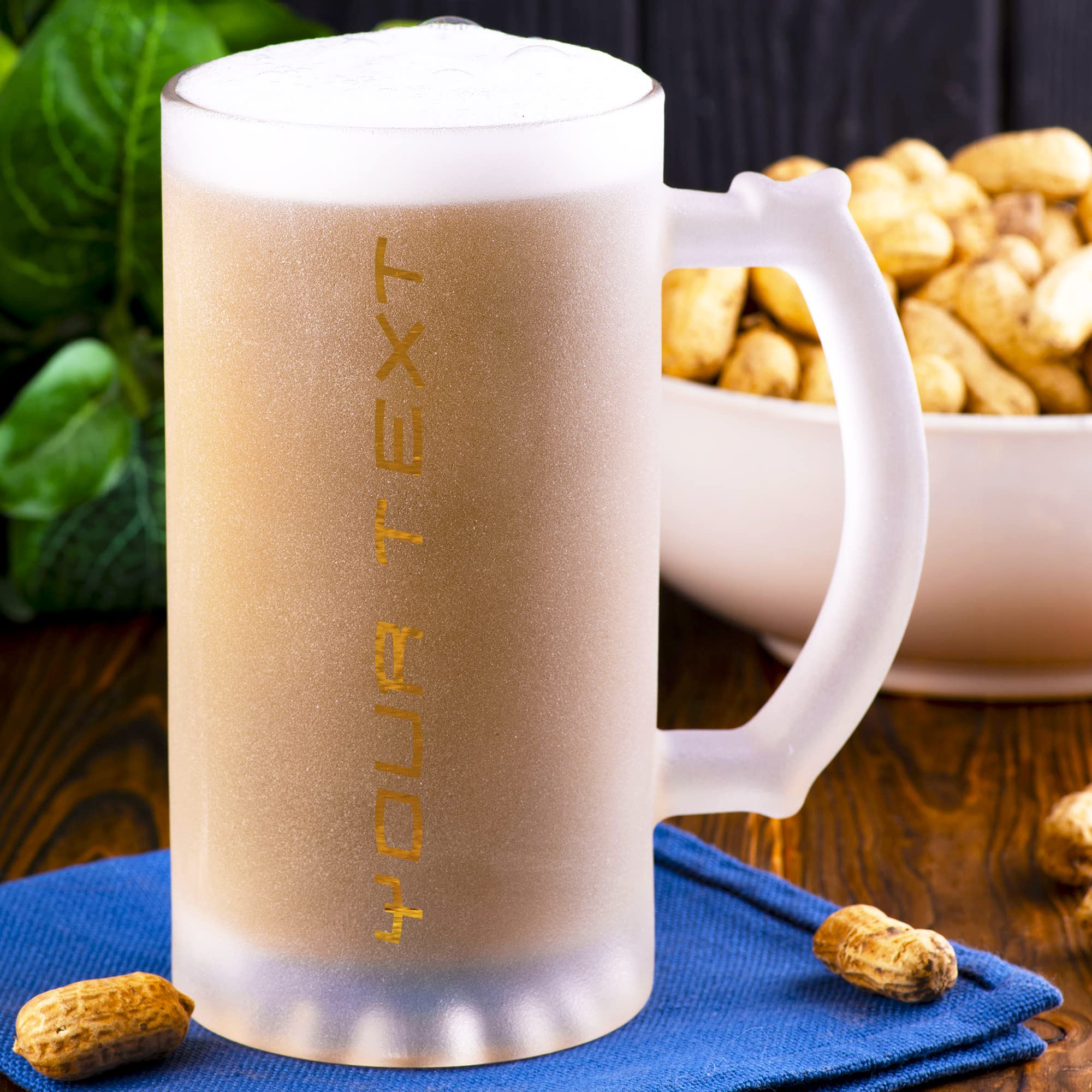 Superhero Sandblasted Glass Beer Stein - Personalized Comic Book Beer Mug for Men, Unique Gamer & Geek Gifts, Customizable Groomsmen Present - Perfect for Birthday, Father's Day, Bachelor Party & Comic-Themed Events