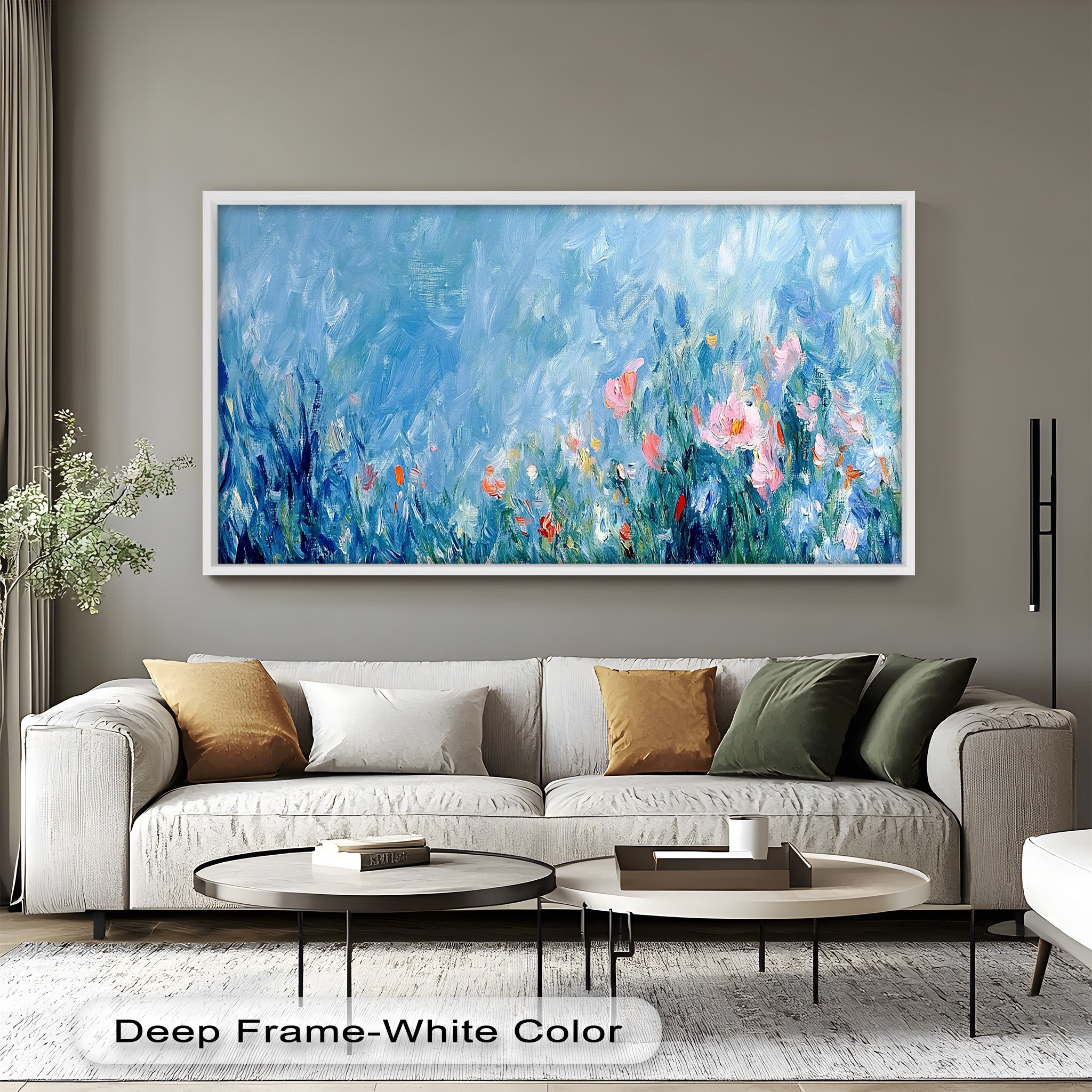 Abstract Floral Impressionist Oil Painting - Handmade Canvas Wall Art for Living Room, Bedroom & Office Decor