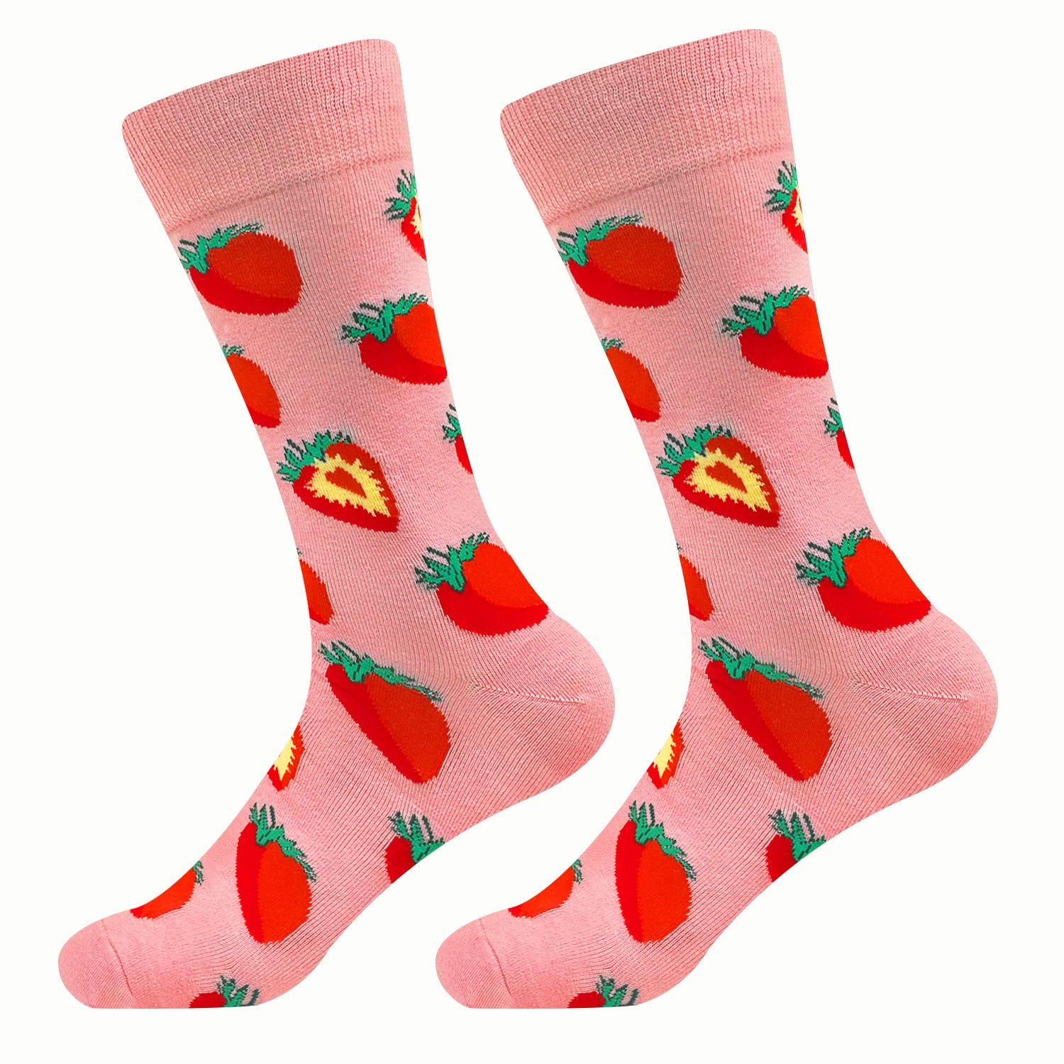 Vibrant Colorful Funky Patterned Crew Socks - 6 Pack Soft Combed Cotton Stockings for Women & Men - Perfect for Casual Wear, Gifts, and Fashion Statements