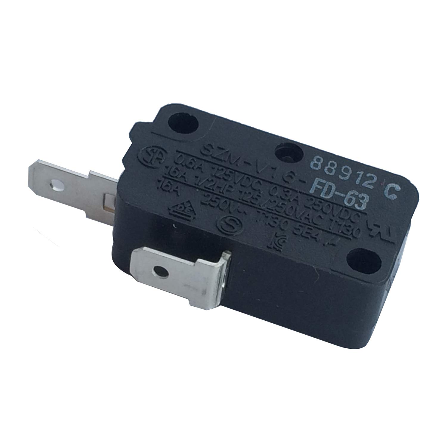 LONYE SZM-V16-FD-63 Microwave Oven Door Micro Switch Replacement for LG GE Starion Microwave 3405-001034 (Normally Open) - Compatible with Multiple Microwave Models - Perfect for DIY Repair and Maintenance (1 Pc)