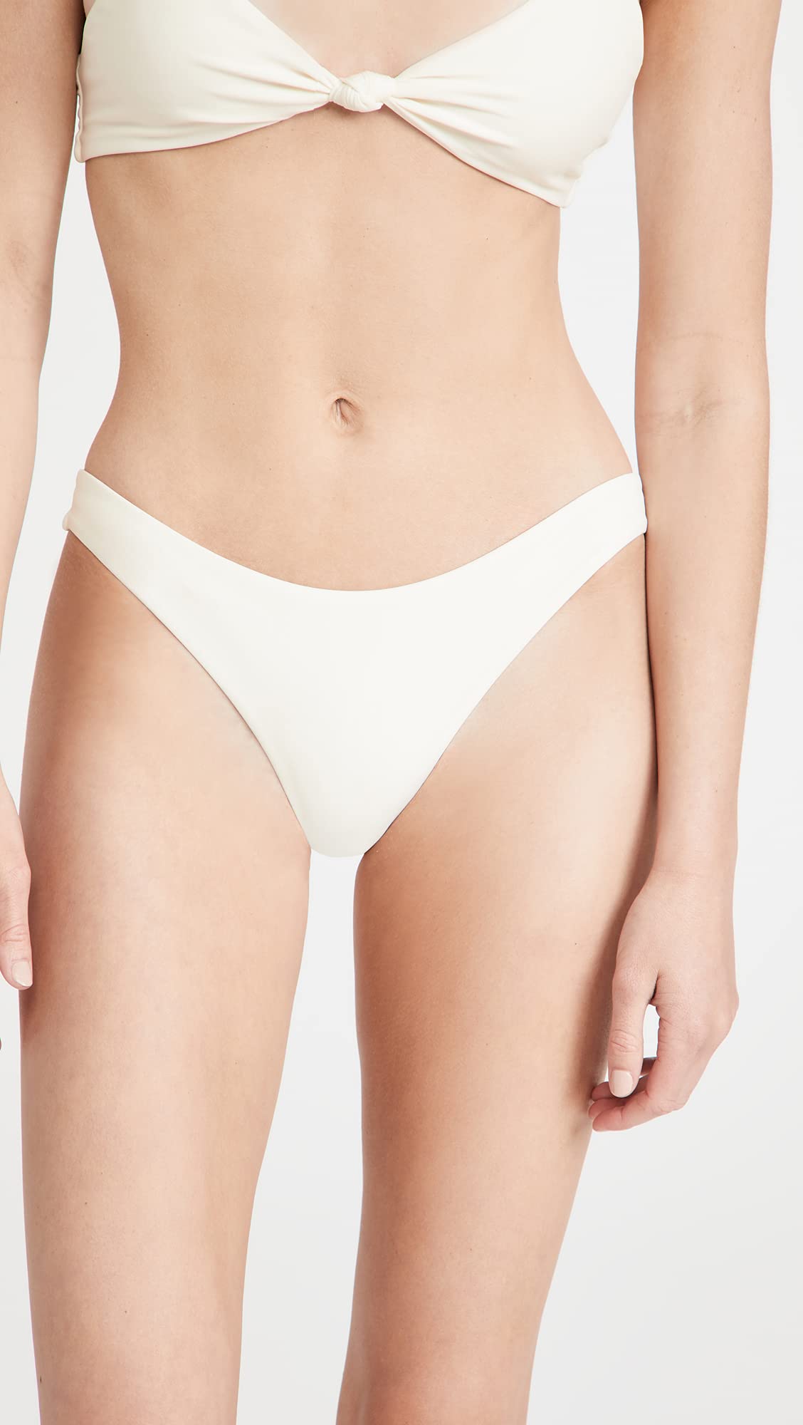MIKOH Women's Zuma Bikini Bottoms - High Waisted Swimwear, Off White, Size XL | Perfect for Beach Vacations, Pool Parties & Summer Getaways
