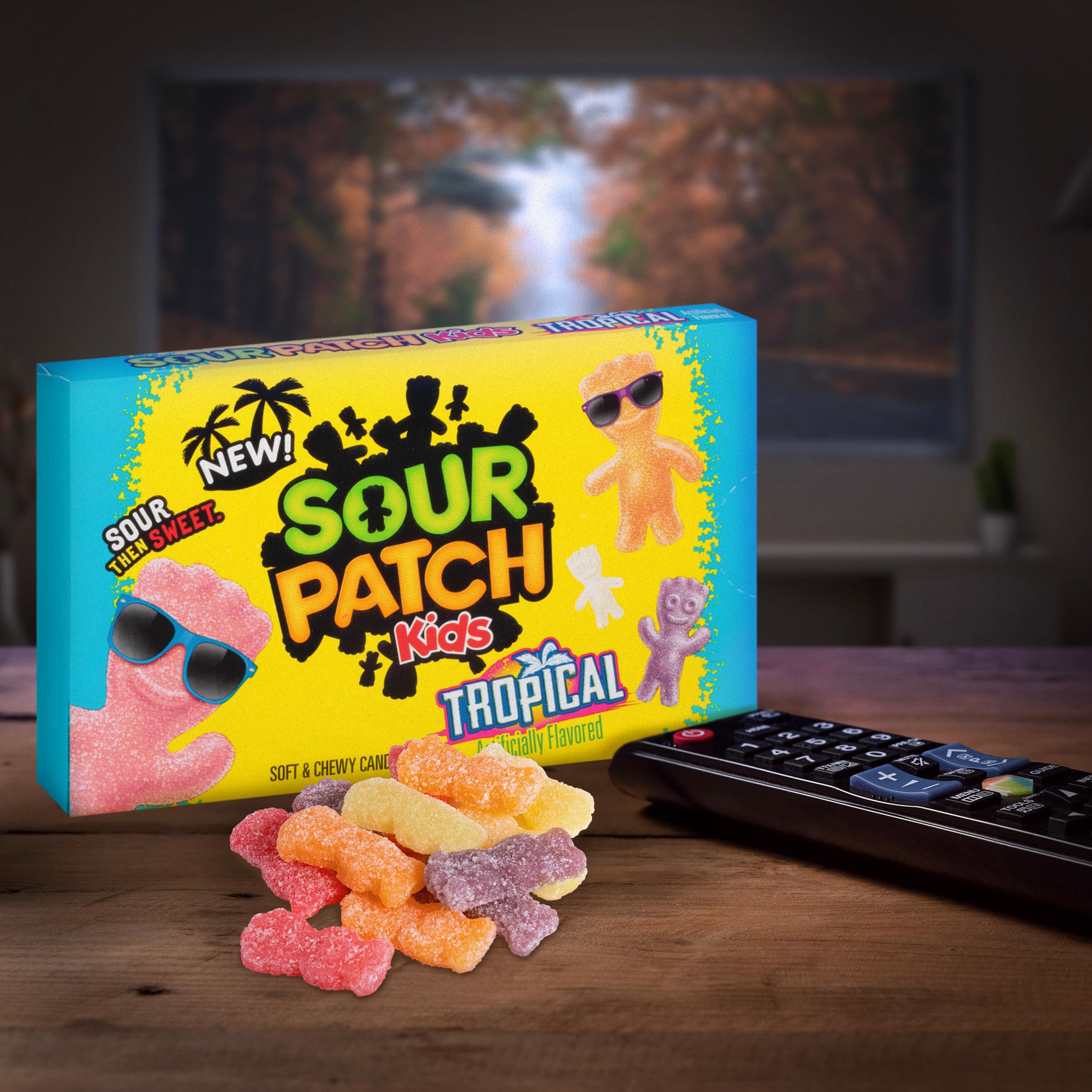 Sour Patch Kids Tropical Soft & Chewy Candy - 3.5 oz Bag | Sweet & Tangy Tropical Flavored Gummy Candy | Perfect for Parties, Movie Nights & Snacking