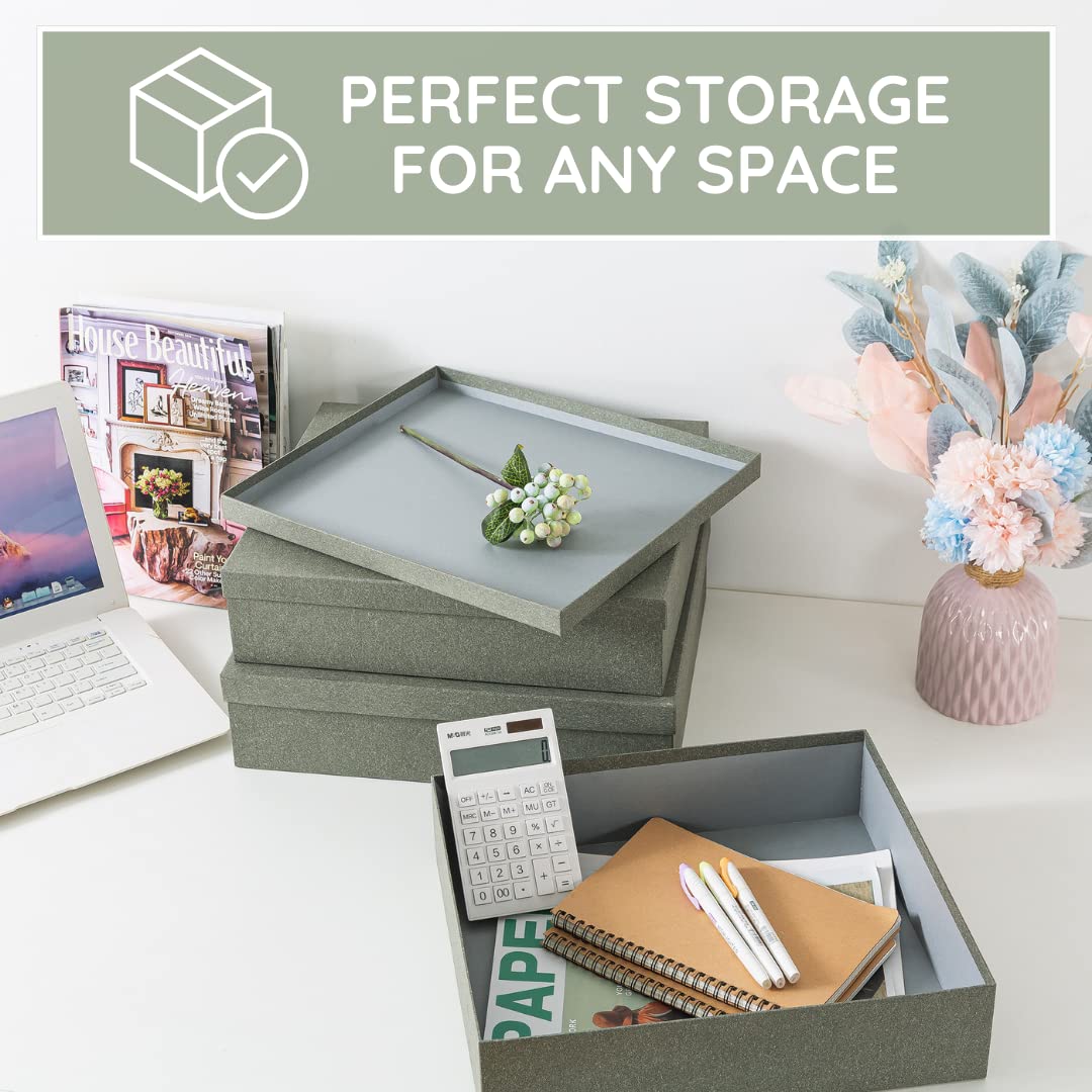 Decorative Storage Box Set for Keepsakes & Photos - Home & Office Organizer
