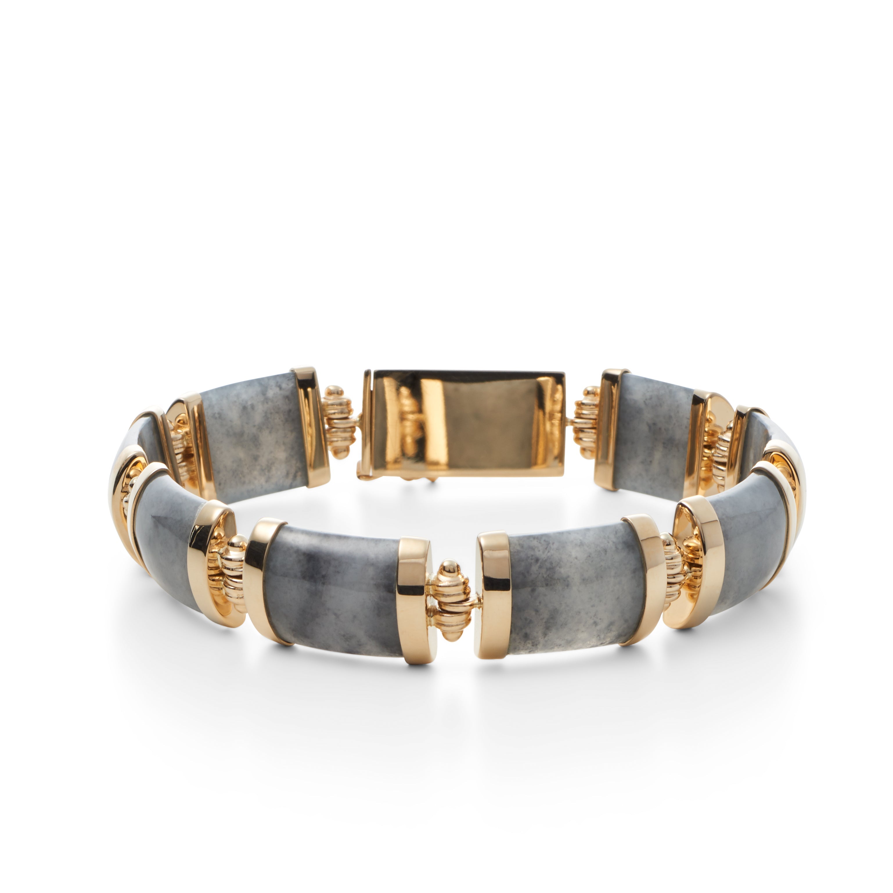 Icy Gray Jade 8-Section Bracelet for Women - Natural Stone Healing Crystal Jewelry for Meditation, Yoga & Spiritual Balance