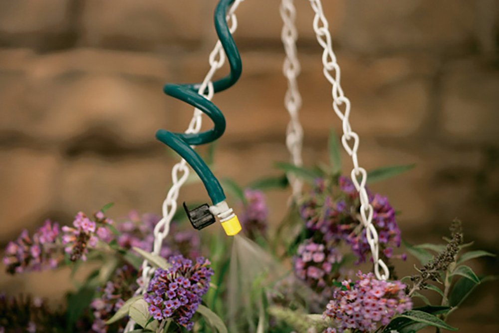 Orbit 56318 Hanging Basket Flex-Mist Watering Kit with Hose-End Timer - Automatic Plant Watering System for Potted Plants, Balcony Gardens & Outdoor Decor