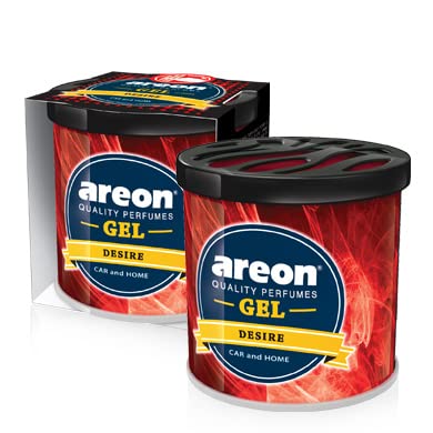 AREON Gel Air Freshener Can - Desire Scent, 3-Pack | Long-Lasting Fragrance for Home, Car & Office | Eliminates Odors & Freshens Air