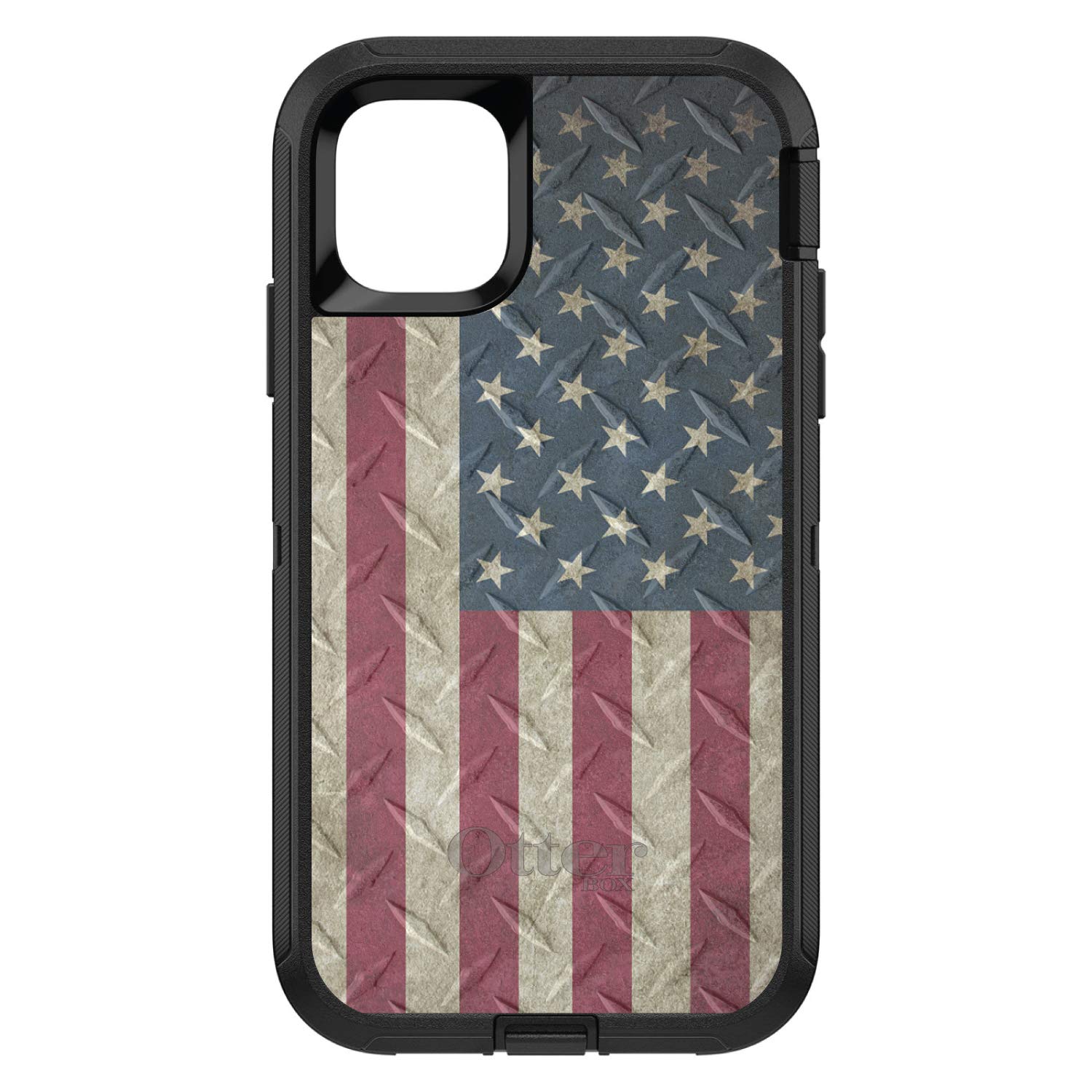 DistinctInk iPhone 12 Pro MAX Case (6.7 Inch) - Rugged Protective Cover with US Flag Design - Durable Replacement for OtterBox Defender - Perfect for Outdoor Activities, Travel & Daily Use