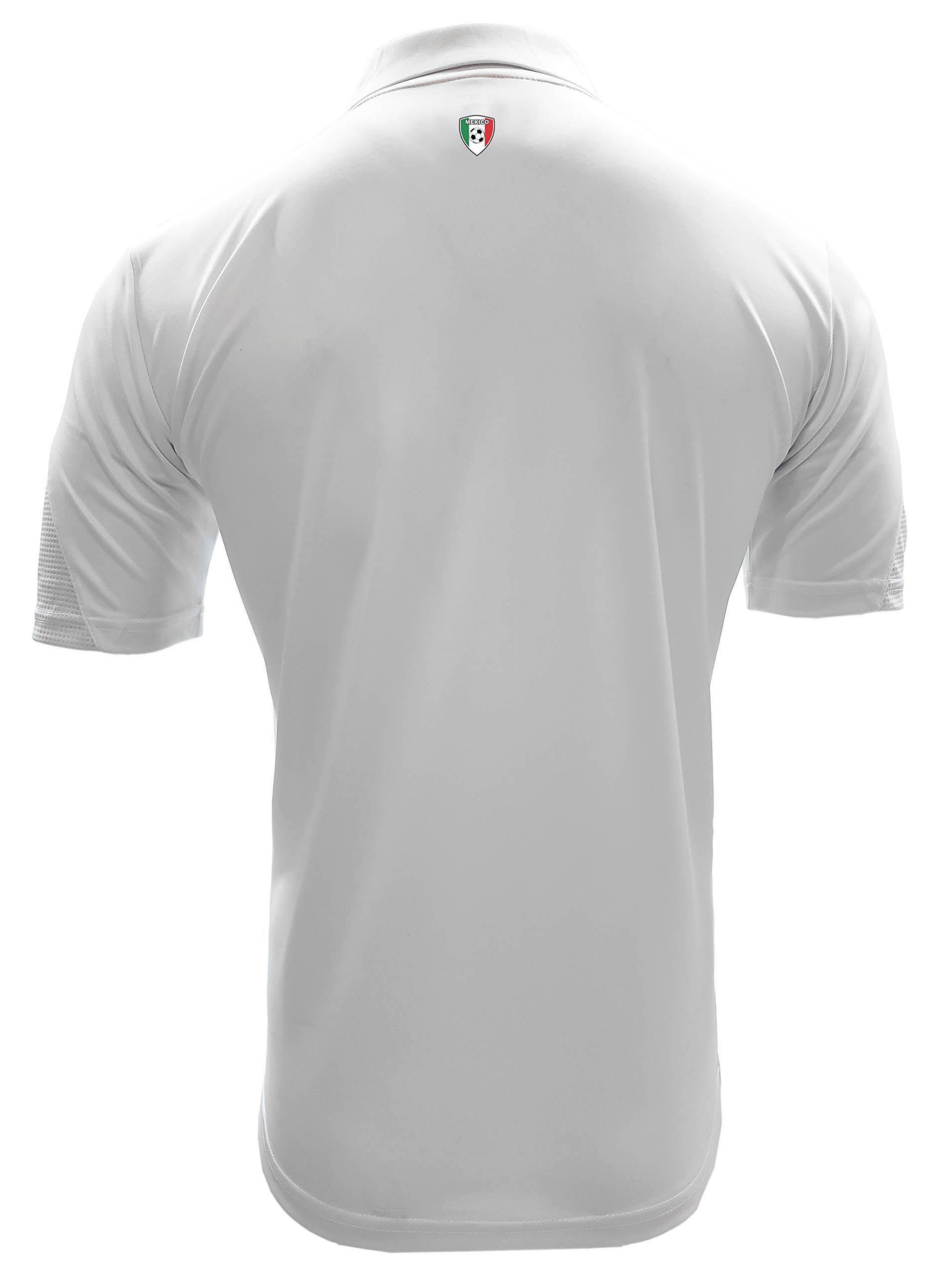 Men's Mexico Polo Shirt - Breathable Sports Shirt in White & Red | Perfect for Golf, Tennis & Casual Wear