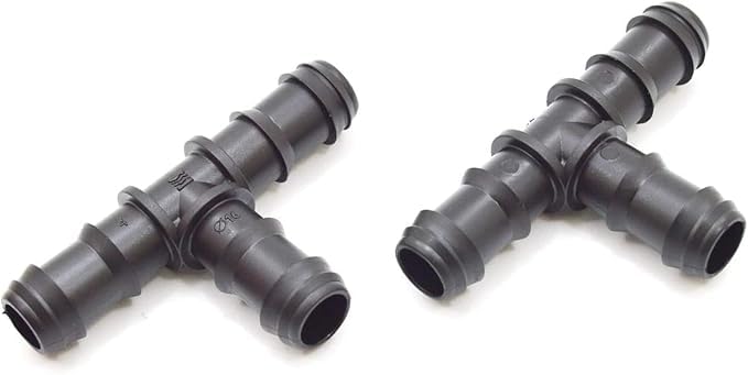 **Suinga 1700 Drip Irrigation Tee Fitting 16mm | 16mm Pipe Connector | 16mm Drip Tee for Garden Hose, Black – Perfect for DIY Drip Irrigation Systems & Watering Gardens**