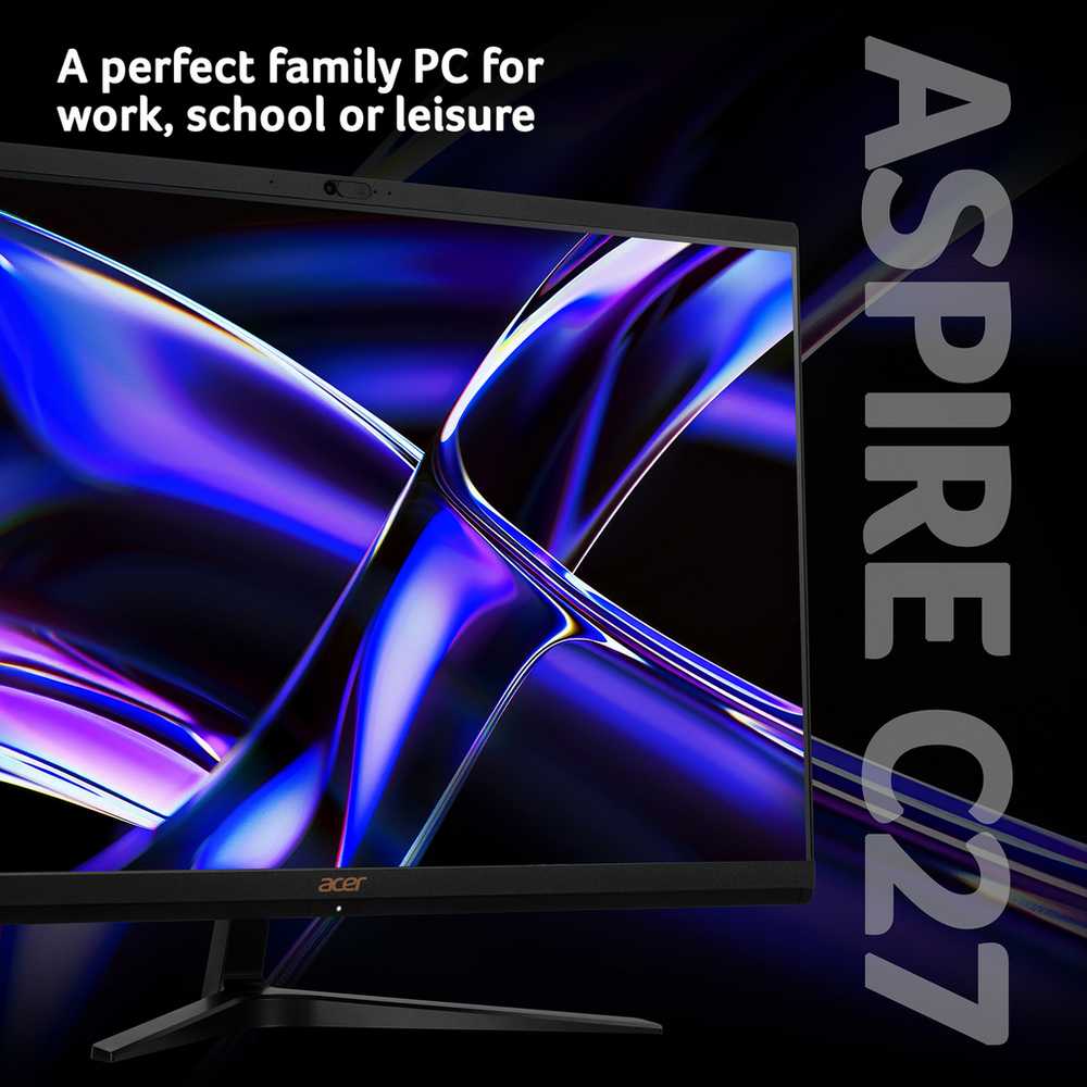 Acer C27 1800 27-inch All-in-One PC with Intel Core i5, 8GB RAM, 512GB SSD - Perfect for Home Office, Remote Work & Entertainment