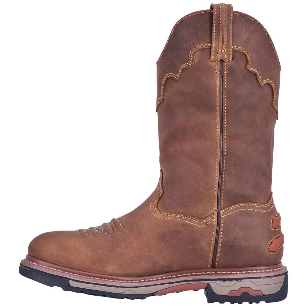 Dan Post Men's Journeyman Waterproof Composite Toe Work Boots - Safety Shoes for Construction & Outdoor Work - Brown Leather Casual Work Boots for Hiking, Farming & Industrial Jobs