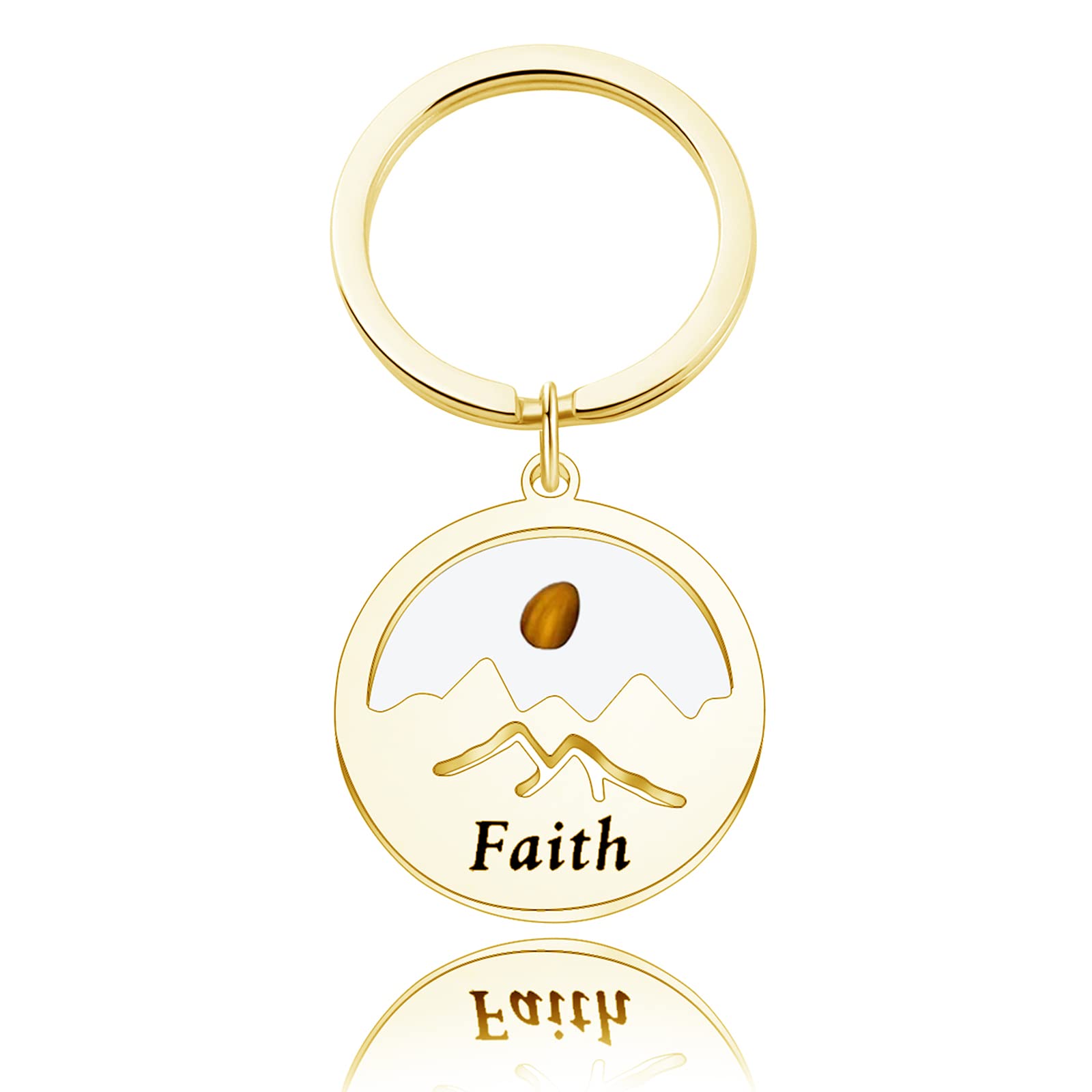Mustard Seed Christian Jewelry - Inspirational Religious Keychain Gift for Women & Men - Perfect for Baptism, Confirmation & Daily Faith Encouragement