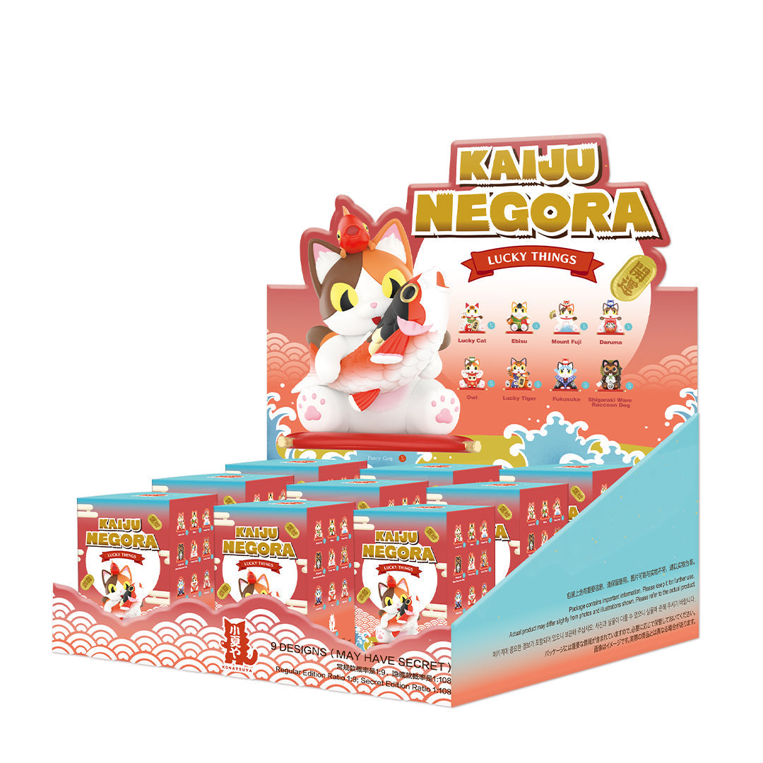 POP MART KONATSUYA Kaiju Negora Lucky Things Series Blind Box - Cute Collectible Vinyl Figure for Anime Fans, Home Decor & Gift Giving