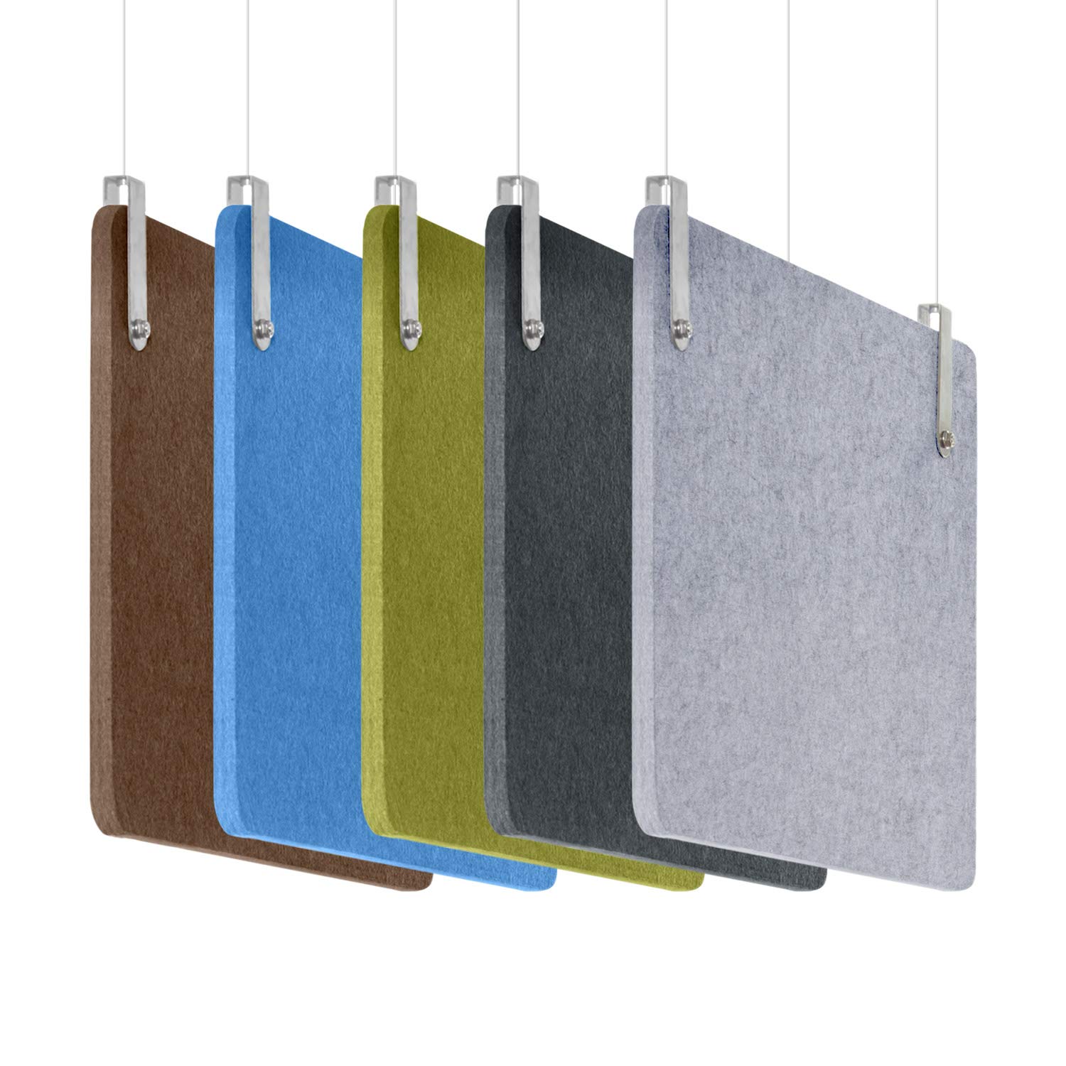 Uplift Desk Acoustic Hanging Kit with Soundproof Panels & Hardware - 52x22 Inches, Green | Perfect for Home Office, Recording Studio & Noise Reduction