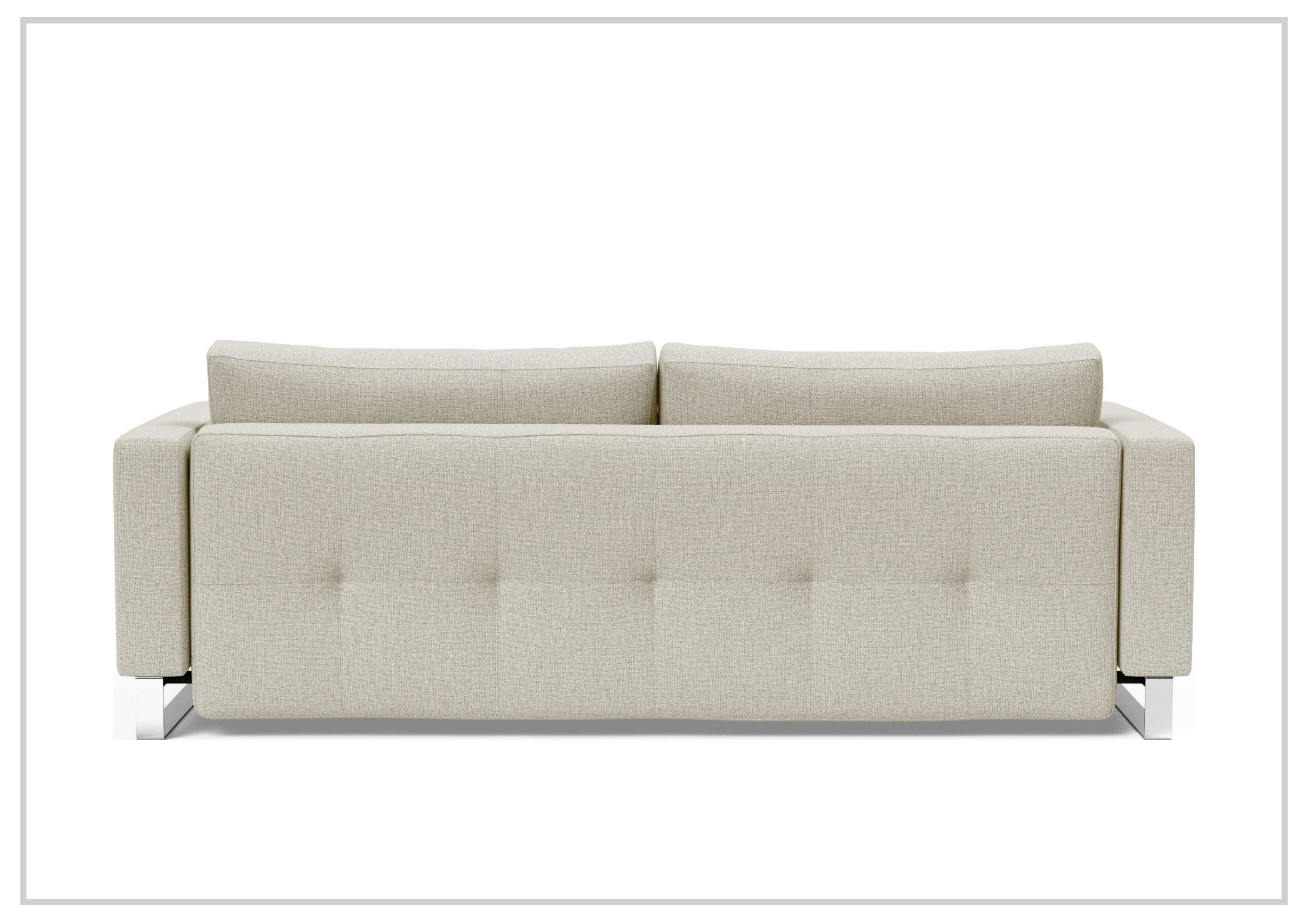 Innovation Living Cassius 2-Seater Fabric Sleeper Sofa with Ottoman - Convertible Sofa Bed for Small Spaces, Guest Room & Apartment Living - Perfect for Overnight Guests & Cozy Movie Nights