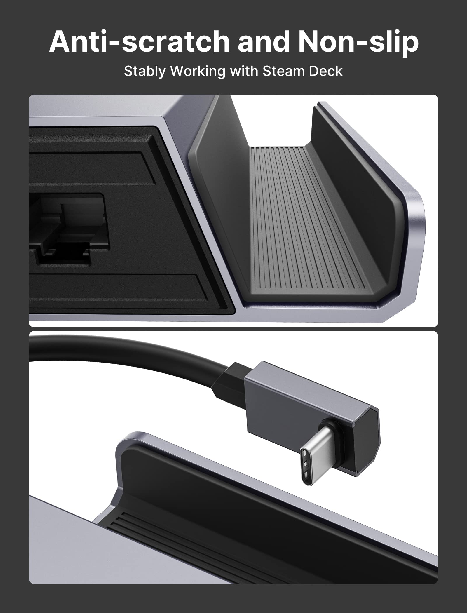 JSAUX 5-in-1 Docking Station for Steam Deck/ROG Ally/Legion Go - HDMI 2.0 4K@60Hz, 100Mbps Ethernet, 2x USB-A 2.0 & USB-C Ports - Perfect for Gaming, Streaming & Office Work