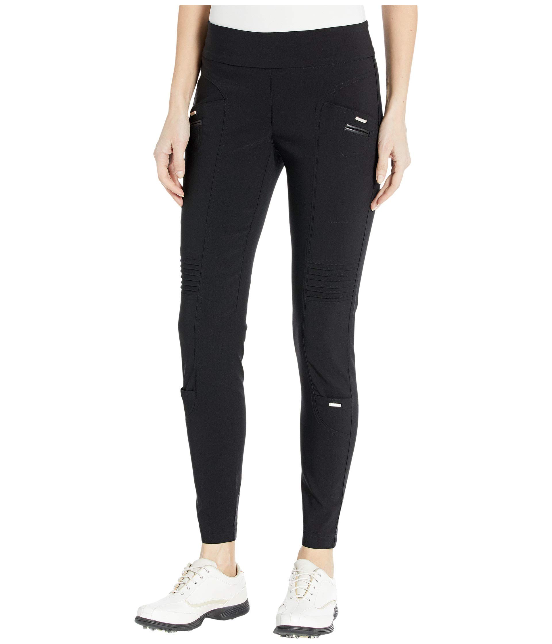 Jamie Sadock Women's Skinnylicious Golf Ankle Pants with Control Top Panel - Slim Fit Stretch Comfort for Golfing & Casual Wear