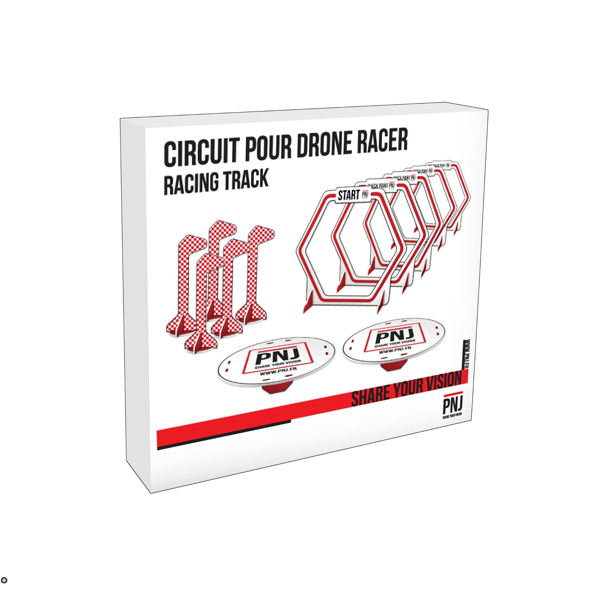 PNJ Racing Drone Track - High-Speed FPV Drone Racing Course for Competition & Training | Perfect for Indoor/Outdoor Drone Racing Events & Backyard Practice
