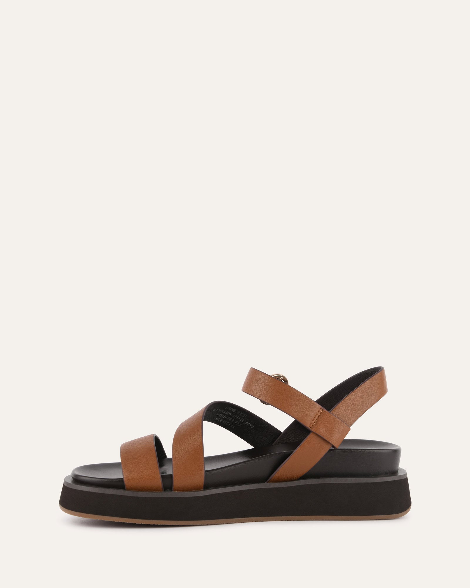 Marais Dark Tan Leather Flat Sandals for Women - Comfortable & Stylish Summer Shoes for Beach, Travel & Casual Outings
