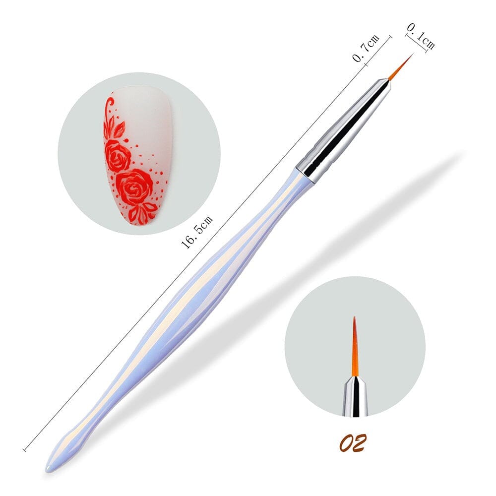 Professional Nail Art Brush Set - Aurora Series for Acrylic, Gel & Nail Design | Perfect for Home Manicure, Salon & DIY Nail Art