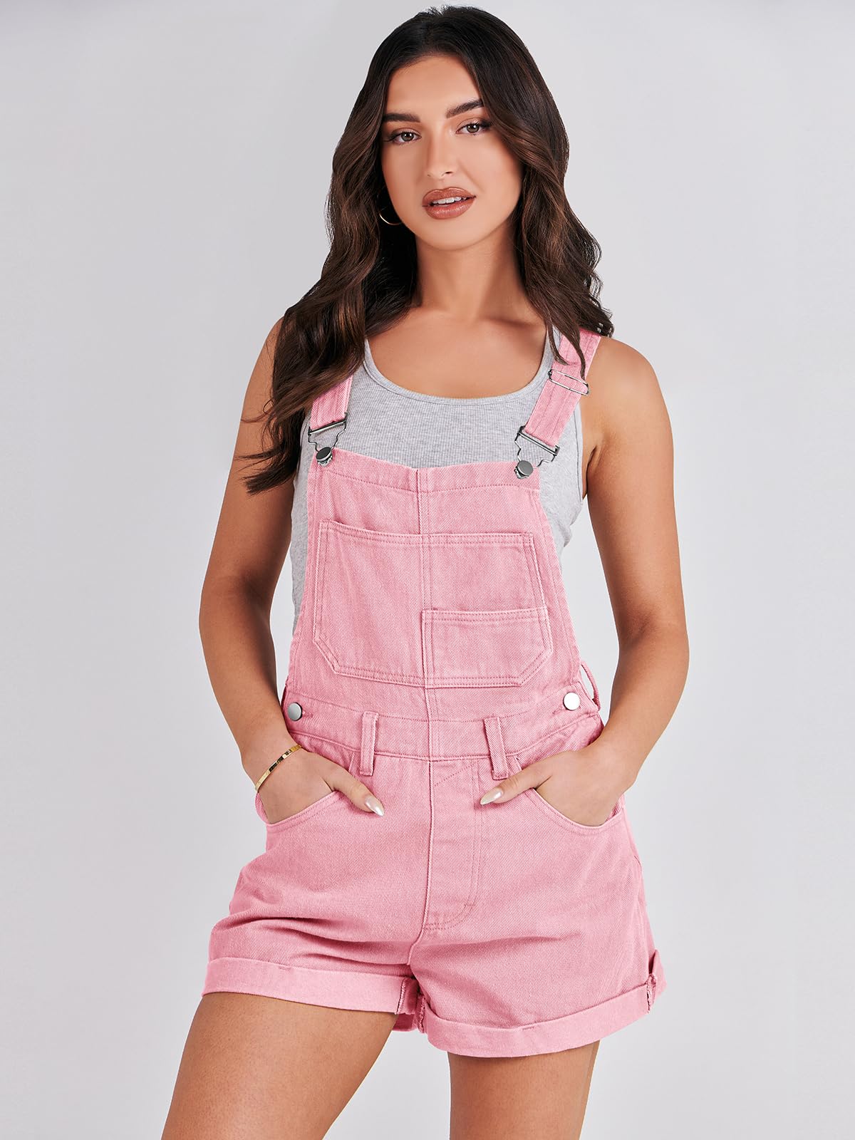 ANRABESS Women's Denim Overalls - 2025 Summer Casual Loose Fit Adjustable Shorts Romper Shortalls | Bib Jeans for Outdoor Activities, Music Festivals & Street Style Fashion
