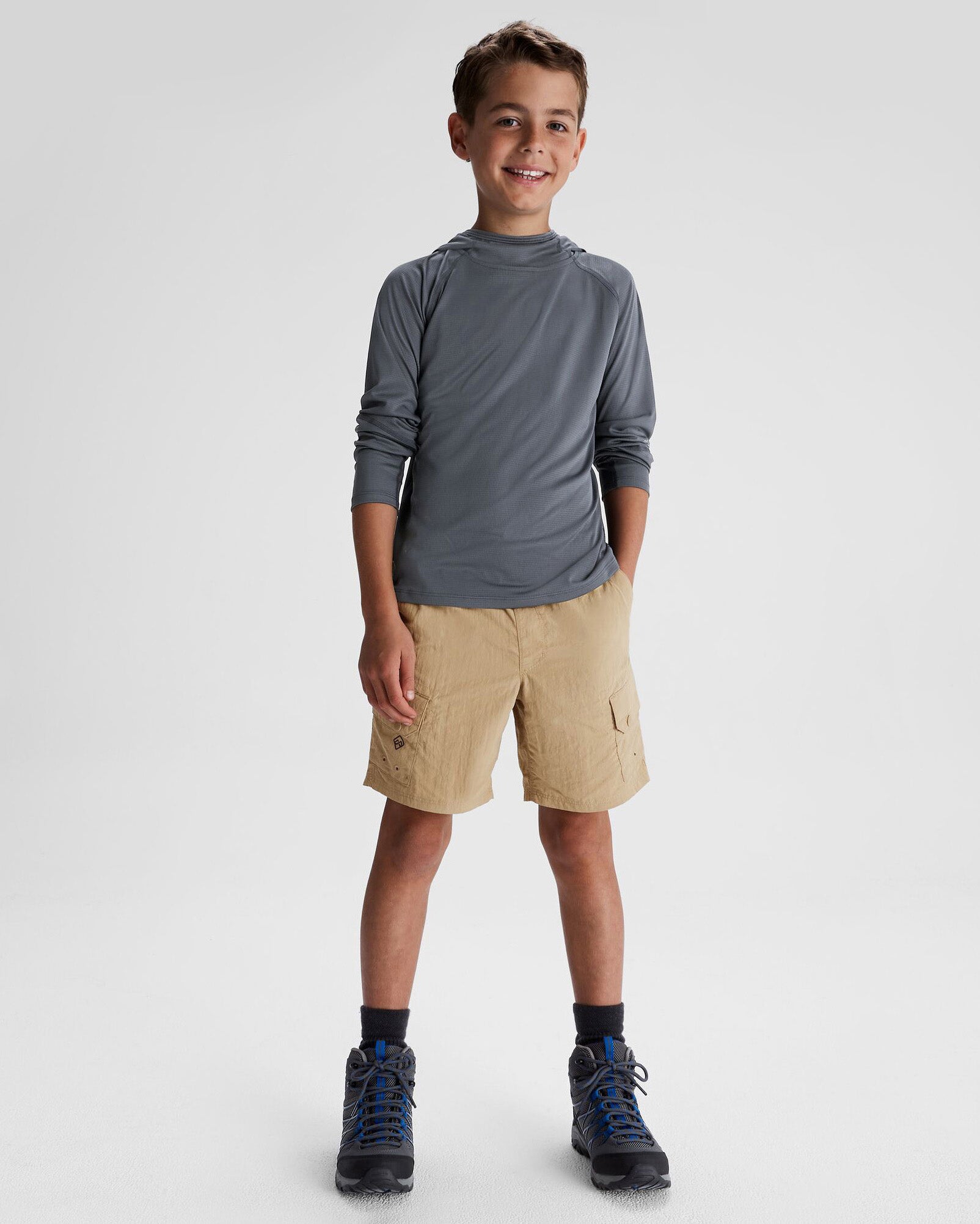 Boys' EVRY Day Cargo Shorts - Comfortable Olive Grey Casual Shorts for Kids | Perfect for Outdoor Play, School & Summer Activities
